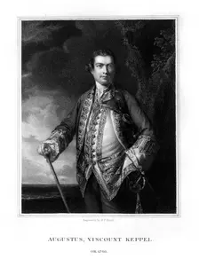 Augustus Keppel, 1st Viscount Keppel, British admiral, (1833).Artist: Henry Thomas Ryall
