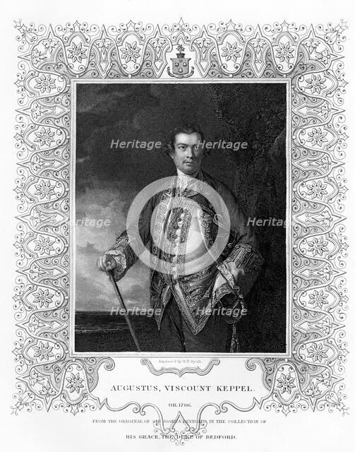 Augustus Keppel, Viscount Keppel, (1725-1786), 19th Century.Artist: Henry Thomas Ryall