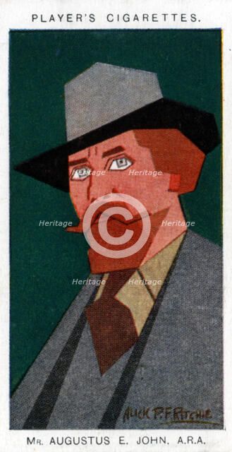 Augustus John, British painter, 1926.Artist: Alick P F Ritchie