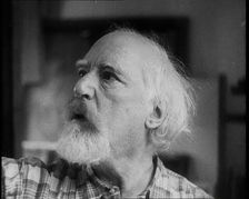 Augustus John Painting, 1930s. Creator: British Pathe Ltd