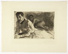 Augustus Saint Gaudens II (Saint Gaudens and His Model), 1897. Creator: Anders Leonard Zorn