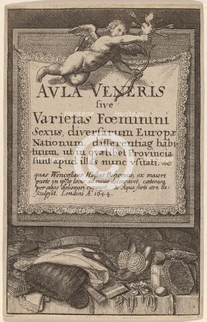 Aula Veneris: Title Page, 1644. Creator: Wenceslaus Hollar.