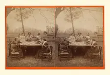 Aunt Hannah's quilting party, United States, 1896. Creator: Unknown