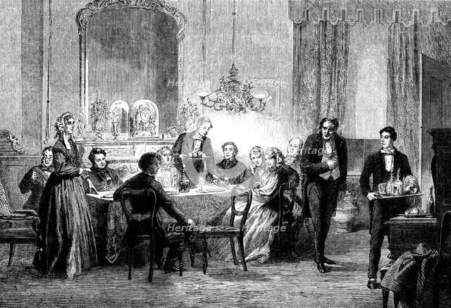 "Aunt Sally's Christmas-boxes": John Crass's Discomfiture - drawn by A. Hunt, 1862. Creator: Unknown.