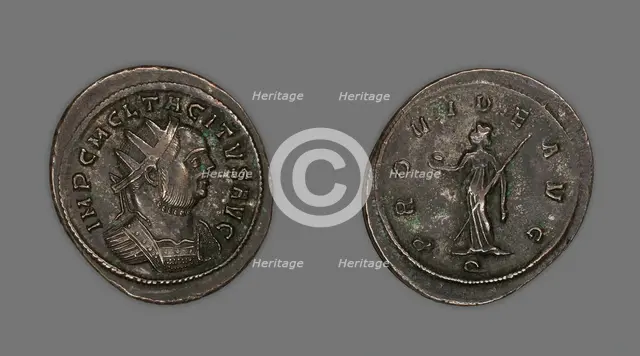 Aurelianus (Coin) Portraying Emperor Tacitus, 276 (January-June), issued by Tacitus. Creator: Unknown.