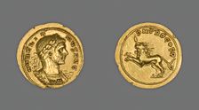 Aureus (Coin) Portraying Emperor Aurelian, 272, issued by Aurelian. Creators: Unknown, Aurelian