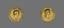 Aureus (Coin) Portraying Emperor Claudius, 50-54. Creator: Unknown