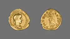 Aureus (Coin) Portraying Emperor Gordian III, 239 (late July-December), issued by Gordian III. Creator: Unknown