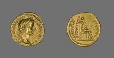 Aureus (Coin) Portraying Emperor Tiberius, 26-37. Creator: Unknown
