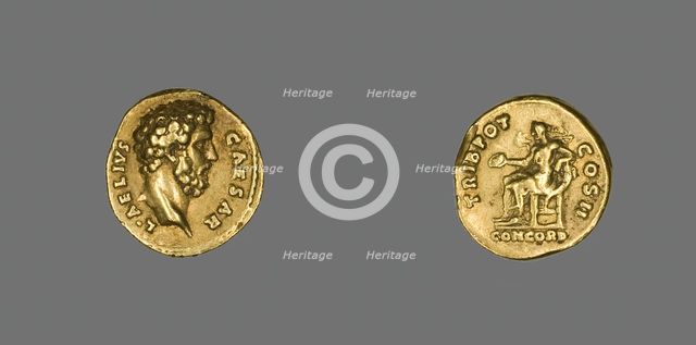 Aureus (Coin) Portraying Lucius Aelius Caesar, 138. Creator: Unknown.