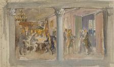 Aurora club, rehearsal for the Helsinki University wall painting, 1915-1916. Creator: Akseli Gallen-Kallela