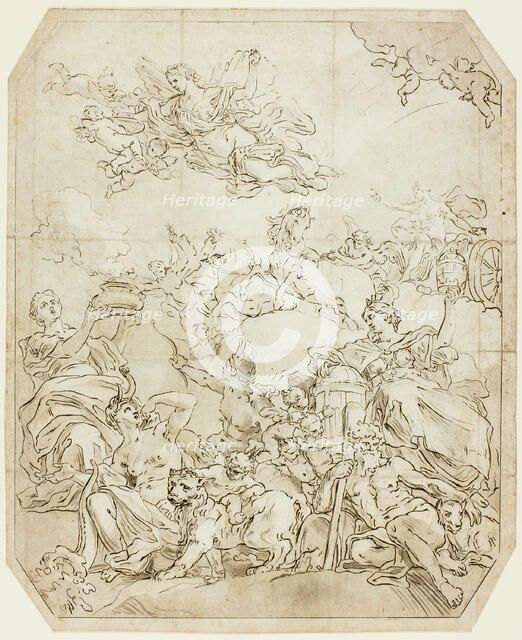 Aurora Heralds the Break of Day to the Four Corners of the Globe, n.d. Creator: Unknown.