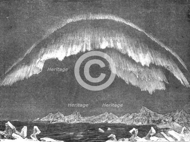 'Aurora in the Polar Basin; A day's sport in the Polar Sea', 1875. Creator: Unknown.
