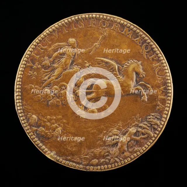 Aurora Riding through the Heavens [reverse], 1552. Creator: Jacopo da Trezzo.