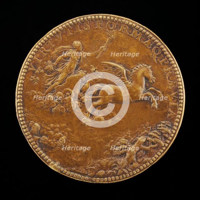 Aurora Riding through the Heavens [reverse], 1552. Creator: Jacopo da Trezzo.