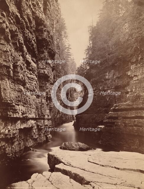 Ausable Chasm - Up the River from Table Rock, c. 1880. Creator: Seneca Ray Stoddard.
