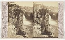 Ausable Chasm - Birmingham Falls, from Block Point, late 19th century. Creator: Baldwin Photo