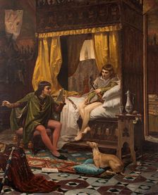 Ausiàs March reading his verses to the Prince of Viana, 1884. Creator: Julio Cebrián Mezquita