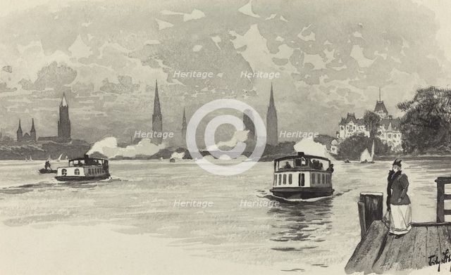 Aussenalster, 1893. Creator: Fritz Stoltenberg.