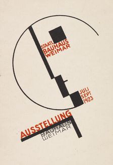 Ausstellung Bauhaus Weimar (Bauhaus exhibition). Postcard , 1923. Creator: Helm, Dörte (1898-1941)