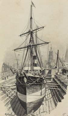 Auswanderer-Dampfer, 1893. Creator: Fritz Stoltenberg