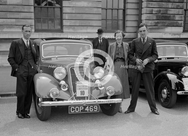 Austin 10 saloon of Captain WS Sewell at the South Wales Auto Club Welsh Rally, 1937 Artist: Bill Brunell.