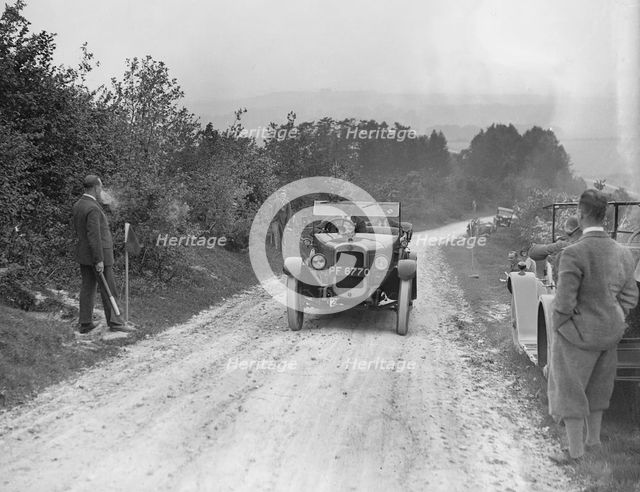 Austin 12/4 open 4-seater taking part in the North West London Motor Club Trial, 1 June 1929. Artist: Bill Brunell.