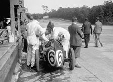 Austin 747 cc car of Charles Goodacre retired from the BRDC 500 Miles Race, Brooklands, 1931. Artist: Bill Brunell