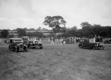 Austin 7 and two Singers taking part in the Bugatti Owners Club gymkhana, 5 July 1931. Artist: Bill Brunell