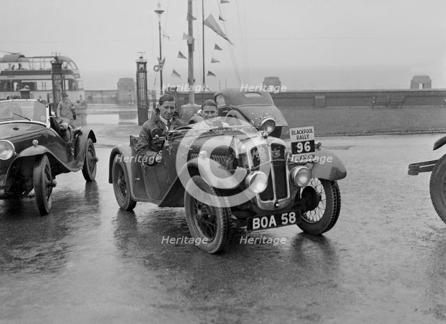 Austin 7 Grasshopper of CD Buckley at the Blackpool Rally, 1936. Artist: Bill Brunell.