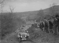 Austin 7 Grasshopper of CD Buckley competing at the MG Car Club Midland Centre Trial, 1938. Artist: Bill Brunell