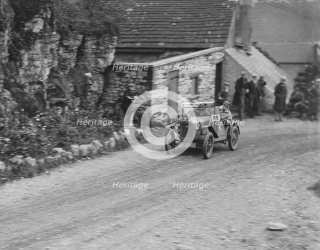 Austin 7 of GHR Chaplin competing in the MCC Sporting Trial, Litton Slack, Derbyshire, 1930. Artist: Bill Brunell.