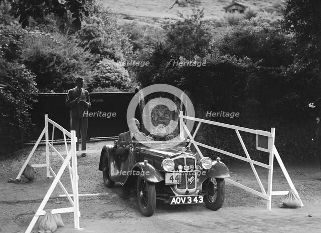 Austin 7 of JG Orford, winner of a premier award at the MCC Torquay Rally, July 1937. Artist: Bill Brunell.