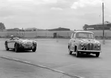 Austin A35 at 750 MC 6 hour relay race Silverstone 1957