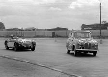 Austin A35 at 750 MC 6 hour relay race Silverstone 1957
