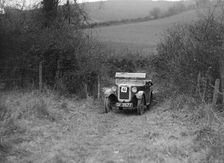 Austin Chummy of J Dyson-Taylor competing in the Inter-Varsity Trial, November 1931. Artist: Bill Brunell