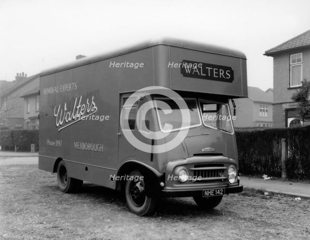 Austin FE 1957 removal van, belonging to Walters Removals, Mexborough, South Yorkshire, 1957. Creator: Michael Walters.
