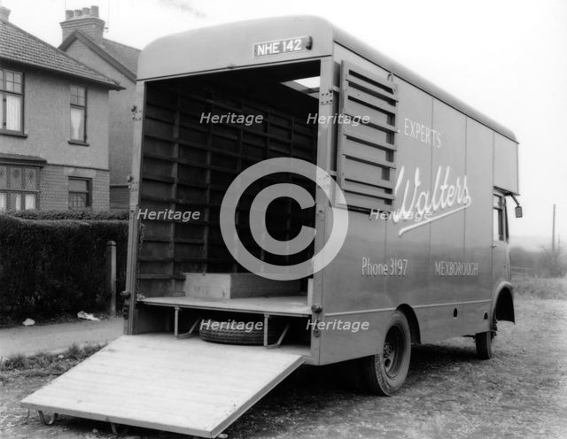 Austin FE 1957 removal van, belonging to Walters Removals, Mexborough, South Yorkshire, 1957. Creator: Michael Walters.