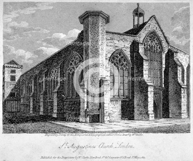 Austin Friars, City of London, 1811.                                                    Artist: John Greig