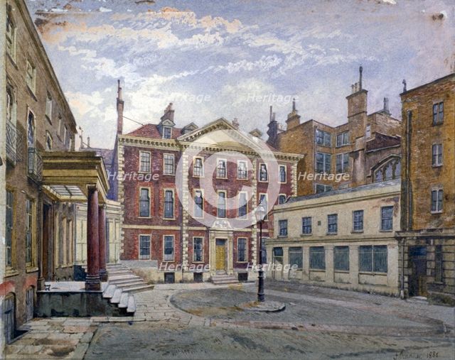 Austin Friars Street, City of London, 1881. Artist: John Crowther
