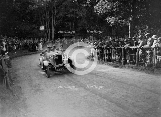 Austin Sports Twenty of ED Tate competing in the MAC Shelsley Walsh Hillclimb, Worcestershire, 1923. Artist: Bill Brunell.