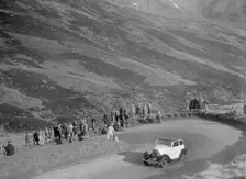 Austin sports saloon of Mrs MS Flewitt at the RSAC Scottish Rally, Devil's Elbow, Glenshee, 1934. Artist: Bill Brunell