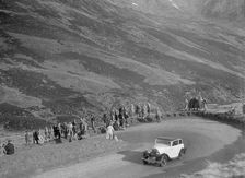 Austin sports saloon of Mrs MS Flewitt at the RSAC Scottish Rally, Devil's Elbow, Glenshee, 1934. Artist: Bill Brunell