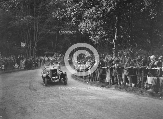 Austin Twenty open tourer of A Waite at the MAC Shelsley Walsh Hillclimb, Worcestershire, 1923. Artist: Bill Brunell.