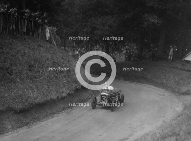 Austin Ulster TT type competing in the MAC Shelsley Walsh Speed Hill Climb, Worcestershire, 1935. Artist: Bill Brunell.