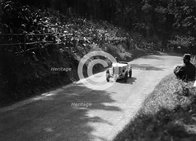 Austin Ulster competing in the MAC Shelsley Walsh Speed Hill Climb, Worcestershire. Artist: Bill Brunell.