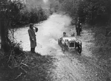 Austin Ulster competing in the JCC Lynton Trial, 1932. Artist: Bill Brunell