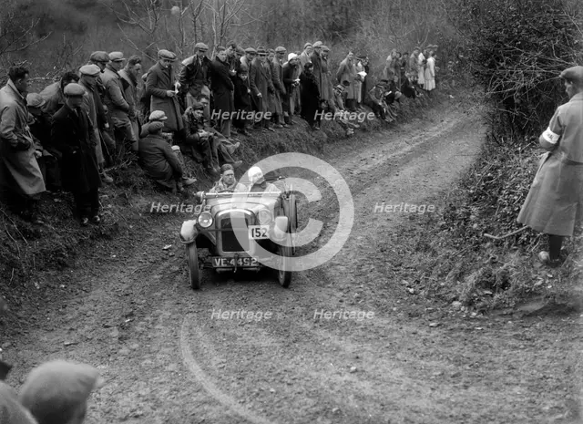 Austin Ulster of TB Raban competing in the MCC Lands End Trial, 1935. Artist: Bill Brunell.