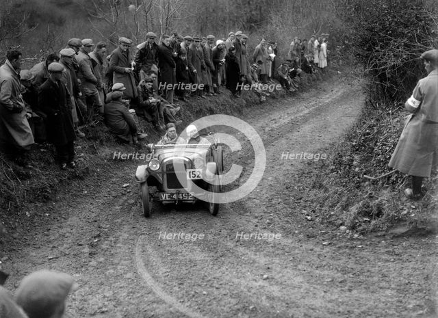 Austin Ulster of TB Raban competing in the MCC Lands End Trial, 1935. Artist: Bill Brunell.