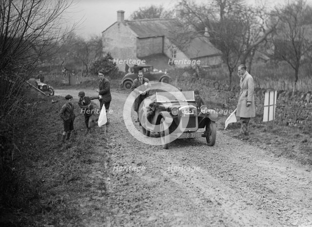 Austin Ulster of WGE Rushworth competing in the NWLMC London-Gloucester Trial, 1931. Artist: Bill Brunell.